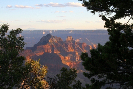 Sunset photo taken from the Grand Canyon north rim